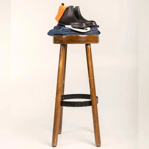 HESCHUNG Tremble Ankle Leather Boot Black Size 12 - Picture 1 of 12